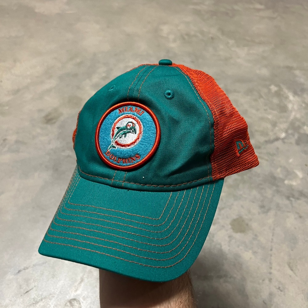 New Era Miami Dolphins 9TWENTY Trucker Hat Snapback Teal Orange NFL Cap